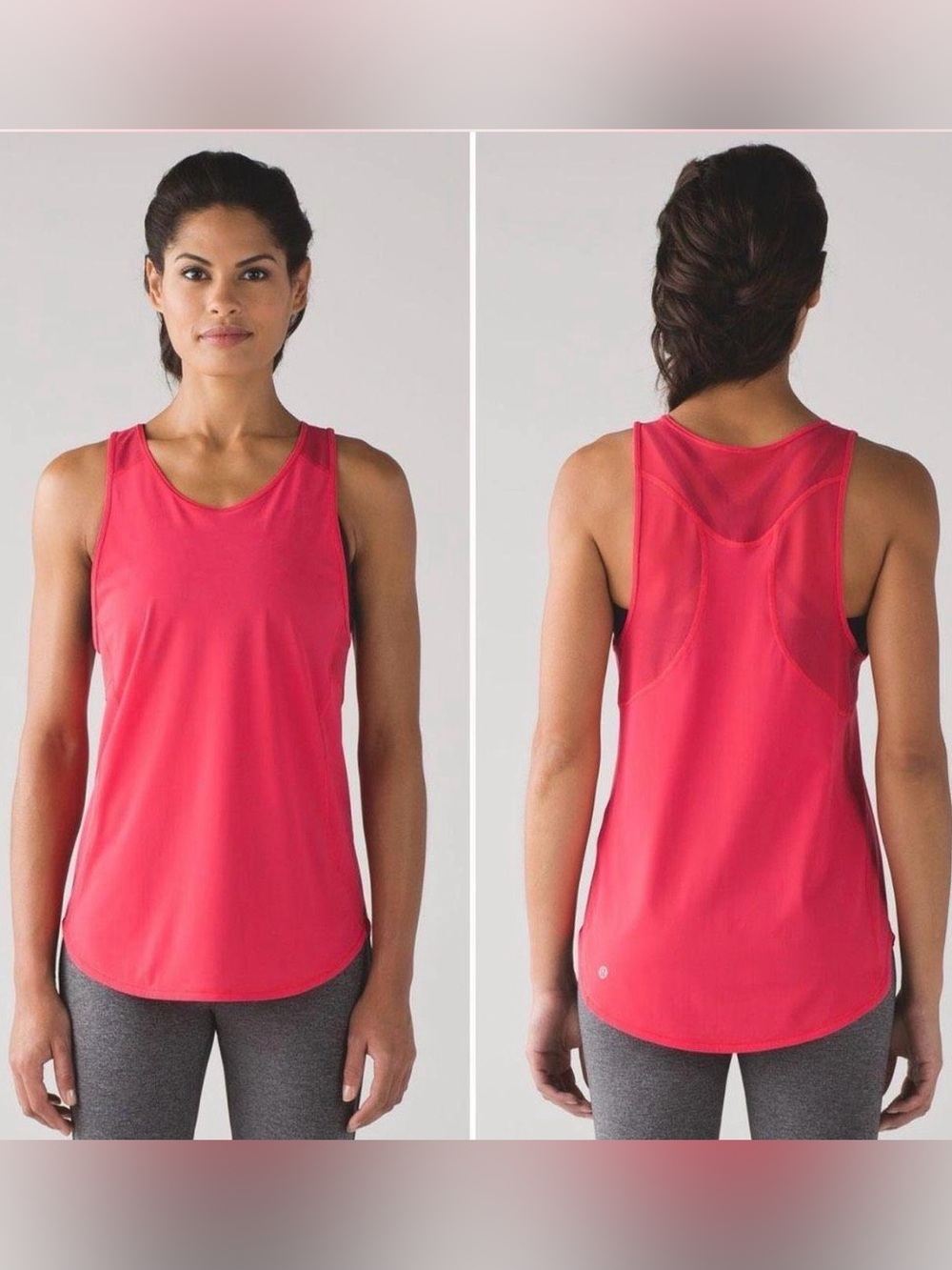 Lululemon Sculpt Tank II Lush Coral Mesh Back Workout Tank Top Size 4* (no tag)